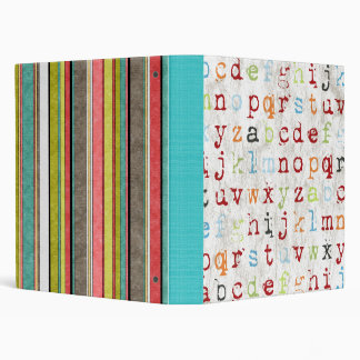 ABC de classeur d'alphabet et rayures