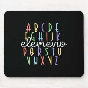 Abc Elemeno Kindergarten Teacher Cute Gifts Back T Mouse Pad