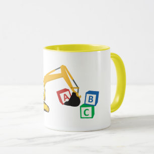 ABC Excavator Construction Truck Mug