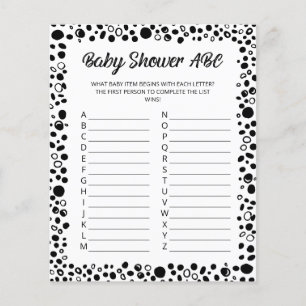 ABC Game   Minimalistic Simple Baby Shower Game