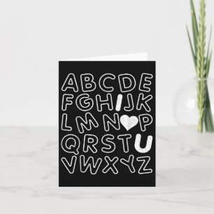 Abc I Love You Alphabet Teachers Day Valentines Da Card