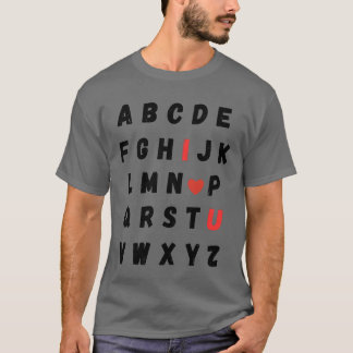 ABC I Love You T-shirt Saint-Valentin