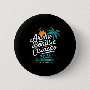 Abc Islands Aru Bonaire Curaçao Cruise Vacation 20 2 Inch Round Button