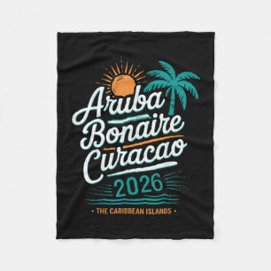 Abc Islands Aru Bonaire Curaçao Cruise Vacation 20 Fleece Blanket