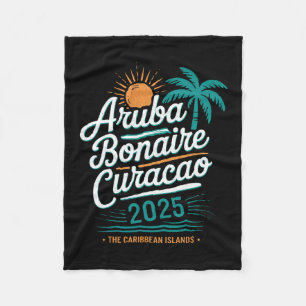 Abc Islands Aru Bonaire Curaçao Cruise Vacation 20 Fleece Blanket