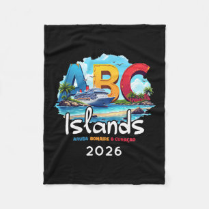 Abc Islands Aruba Bonaire Curacao Cruise Vacation  Fleece Blanket