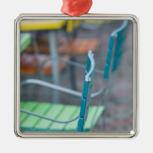 ABC Islands, ARUBA, Palm Beach: Colourful Cafe 2 Metal Ornament
