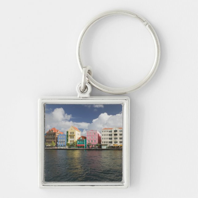 ABC Islands, CURACAO, Willemstad: Harborfront Keychain (Front)