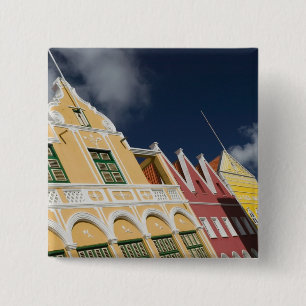ABC Islands, CURACAO, Willemstad: Punda 2 Inch Square Button
