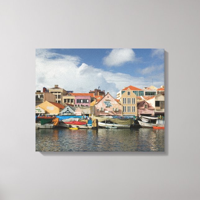 ABC Islands, CURACAO, Willemstad: Punda, Canvas Print (Front)