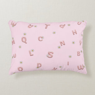 ABC kindergarten daisy Balloon student school Accent Pillow