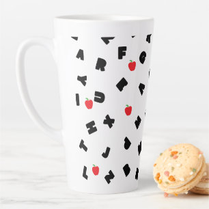 abc kindergarten letter safari wild tree school latte mug
