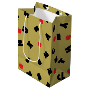 abc kindergarten letter safari wild tree school medium gift bag