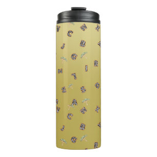 abc letter zebra safari wild zoo tree school kids thermal tumbler
