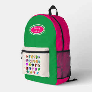 ABC letters Printed Backpack