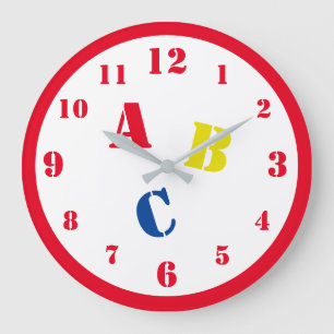 ABC Nursery Acrylic Wall Clock