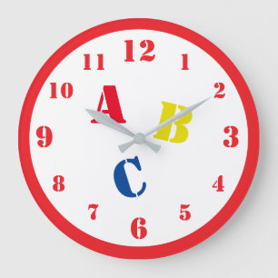 ABC Nursery Acrylic Wall Clock
