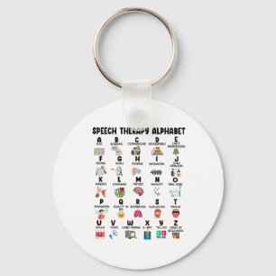 Abc Of Speech Therapy Alphabet Speech Language Pat Keychain