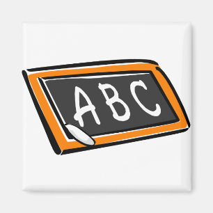 ABC On Blackboard Magnet