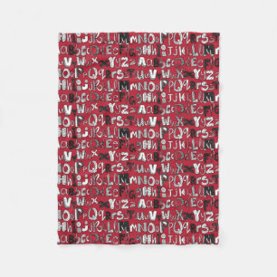 ABC red Fleece Blanket