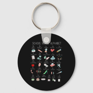 Abc School Nurse Alphabet Nurse Appreciation Nurse Keychain