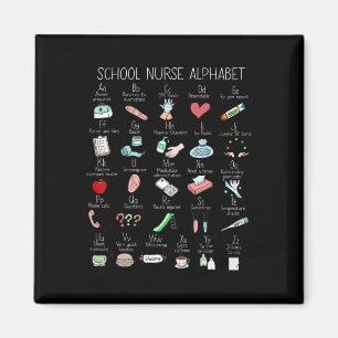 Abc School Nurse Alphabet Nurse Appreciation Nurse Magnet