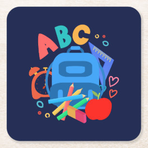 ABC SQUARE PAPER COASTER