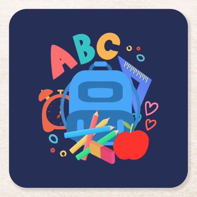 ABC SQUARE PAPER COASTER (Front)