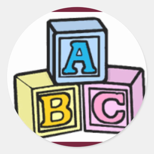 ABC STICKER! CLASSIC ROUND STICKER (Front)