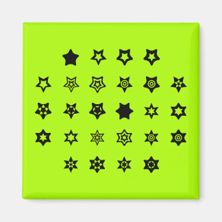 ABC to Star Symbols Cipher Code Key on Light Magnet