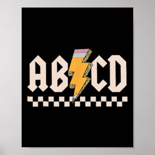 Abcd Back In Cl First Day Back To School Teacher S Poster