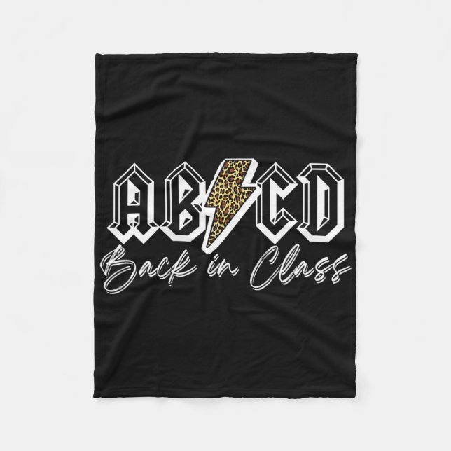 Abcd Back In Cl Teacher  Fleece Blanket (Front)