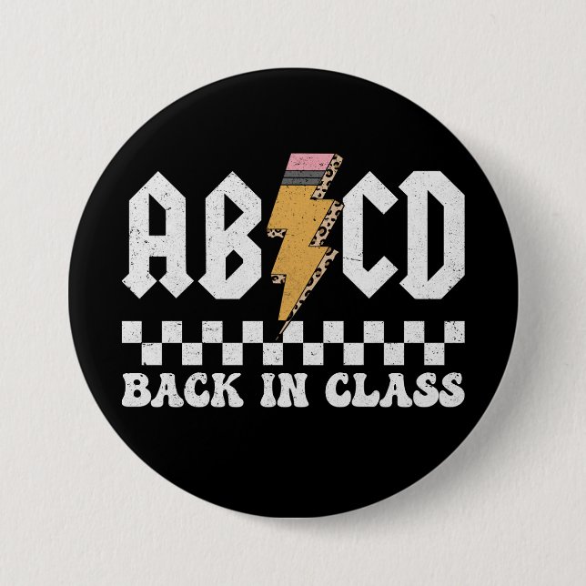 ABCD Back In Class 3 Inch Round Button (Front)