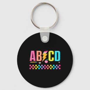 Abcd Ck To School Tee Keychain