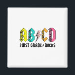 Abcd First Grade Rocks Ck To School 1st Grade Teac Magnet<br><div class="desc">Abcd First Grade Rocks Ck To School 1st Grade Teacher</div>