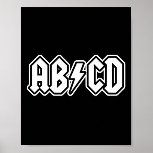 Abcd Fun Back To School Teacher Student  Poster