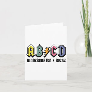 Abcd Kindergarten Rocks Ck To School Kindergarten  Card