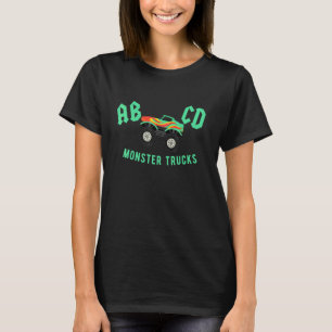 Abcd Monster Trucks Back To School First Day Of Sc T-Shirt