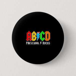 Abcd preschool rocks boys back to school teacher 2 inch round button