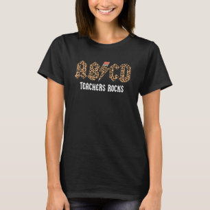 ABCD Rocks Teachers Back To School Leopard Student T-Shirt
