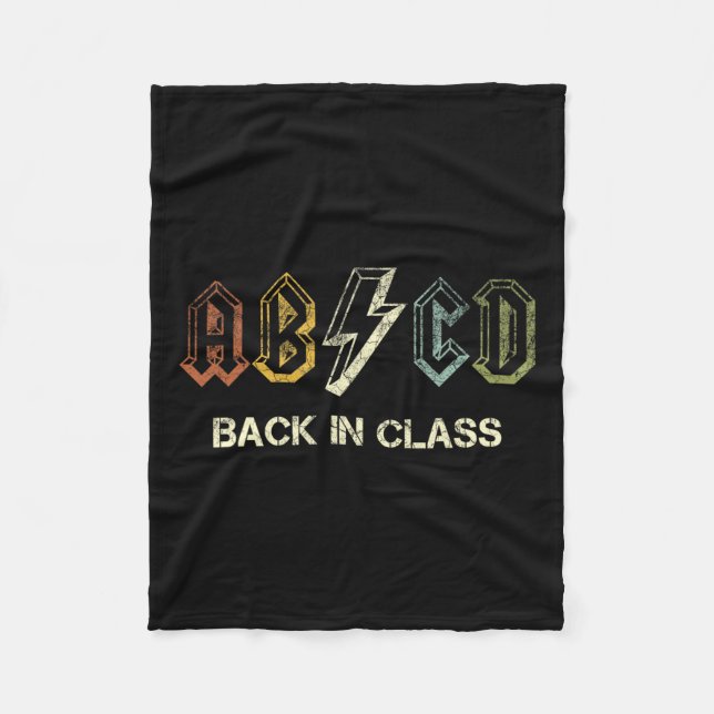 Abcd Teacher  Fleece Blanket (Front)