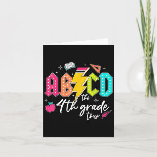 Abcd The 4th Grade Tour Pencil Lightning Rock Boys Card
