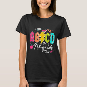 Abcd The 4th Grade Tour Pencil Lightning Rock Boys T-Shirt