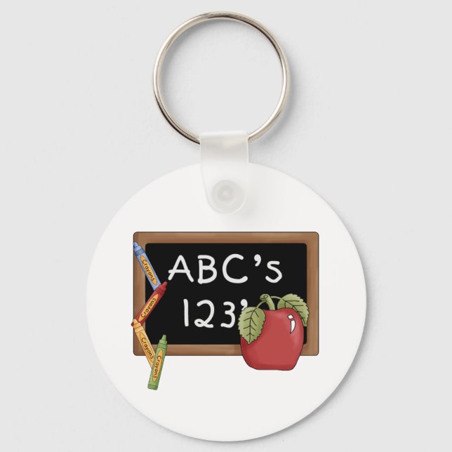 Abcs 123s Tshirts and Gifts Keychain (Front)