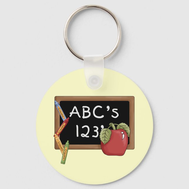 Abcs 123s Tshirts and Gifts Keychain (Front)