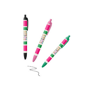 ABC's alphabet Black Ink Pen