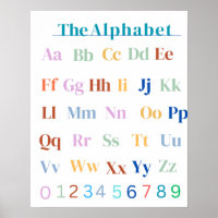 ABCs alphabet homeschool classroom chart poster