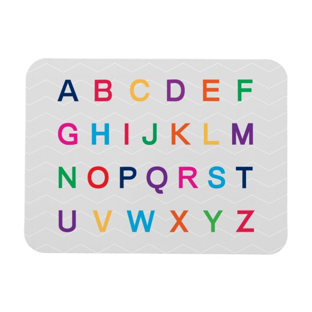 ABC's Alphabet learning colourful ABC letters Magnet (Horizontal)