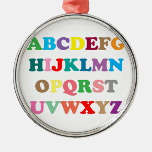ABC's colorful letters Metal Ornament