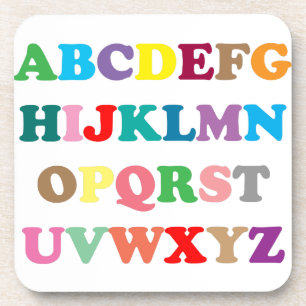 ABC's colourful letters Coaster